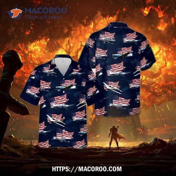 Piper Pa-28 Cherokee 4th Of July Hawaiian Shirt