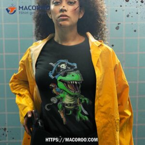 pirate dinosaur t rex funny tyrannosaurus halloween costume shirt skull pumpkin tshirt 2