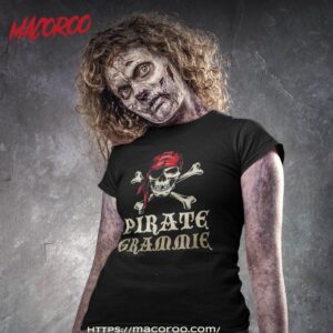 Pirate Grammie Skull Costume Halloween Funny Shirt, Skeleton Masks