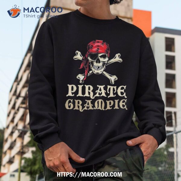 Pirate Grampie Skull Costume Halloween Funny Shirt, Spooky Scary Skeletons