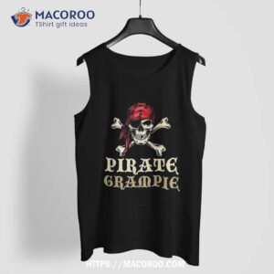 pirate grampie skull costume halloween funny shirt spooky scary skeletons tank top