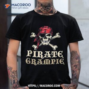 Pirate Grampie Skull Costume Halloween Funny Shirt, Spooky Scary Skeletons