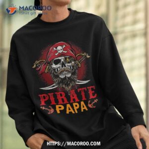 pirate papa halloween skull costume family kids shirt skeleton head sweatshirt