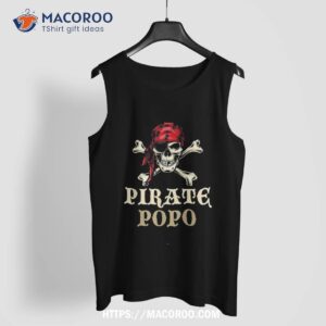 pirate popo skull costume halloween funny shirt halloween skull tank top