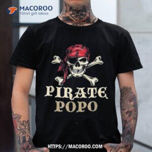 pirate popo skull costume halloween funny shirt halloween skull tshirt