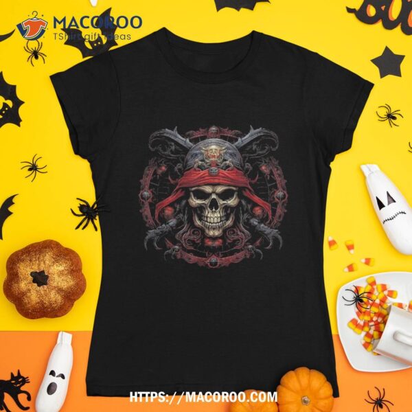 Pirate Skull Crossbones Halloween Costume Shirt, Skeleton Head