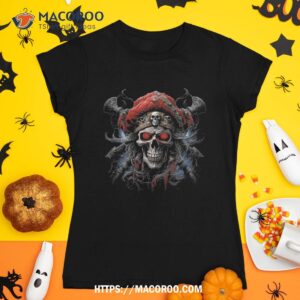 pirate skull crossbones halloween costume shirt skeleton masks tshirt 1