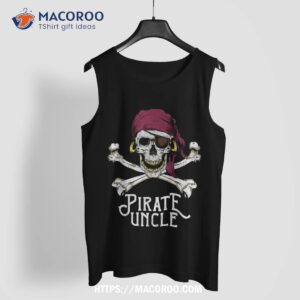 pirate uncle jolly roger crossbones amp skull halloween shirt skull pumpkin tank top