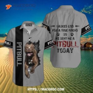Pitbull Dog Hawaiian Shirts