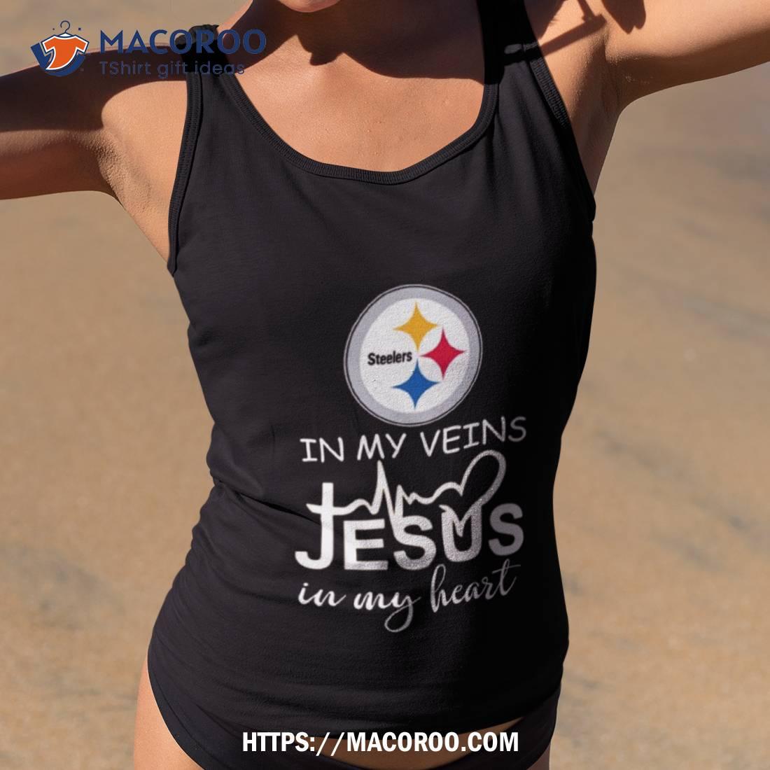 Pittsburgh Steelers Logo 2023 In My Veins Jesus In My Hearshirt