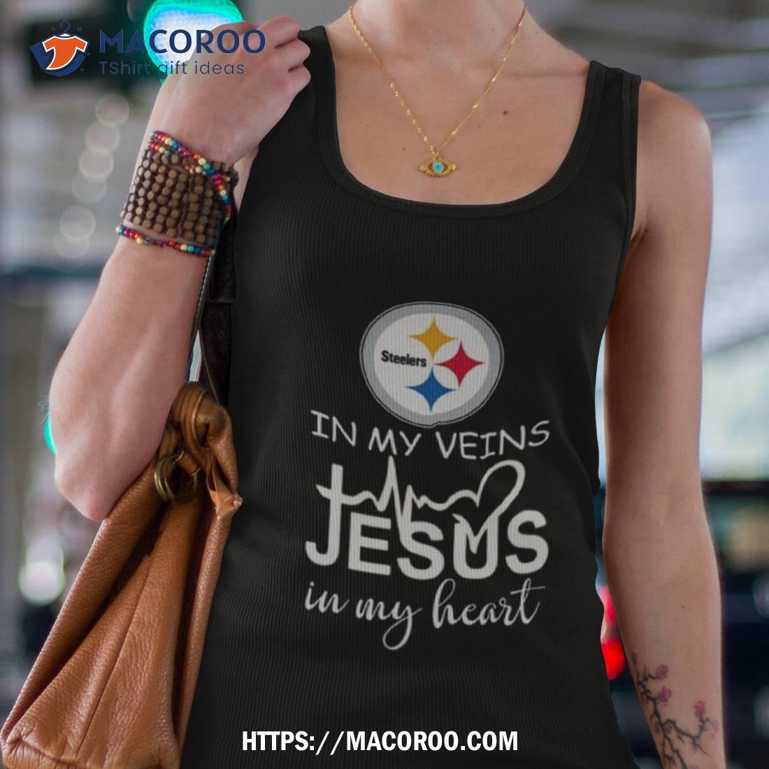 Pittsburgh Steelers Logo 2023 In My Veins Jesus In My Hearshirt