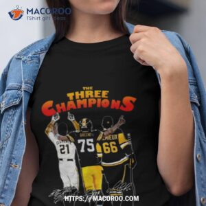 Pittsburgh Steelers The Three Champions Clemente Greene And Lemieux Signatures Shirt