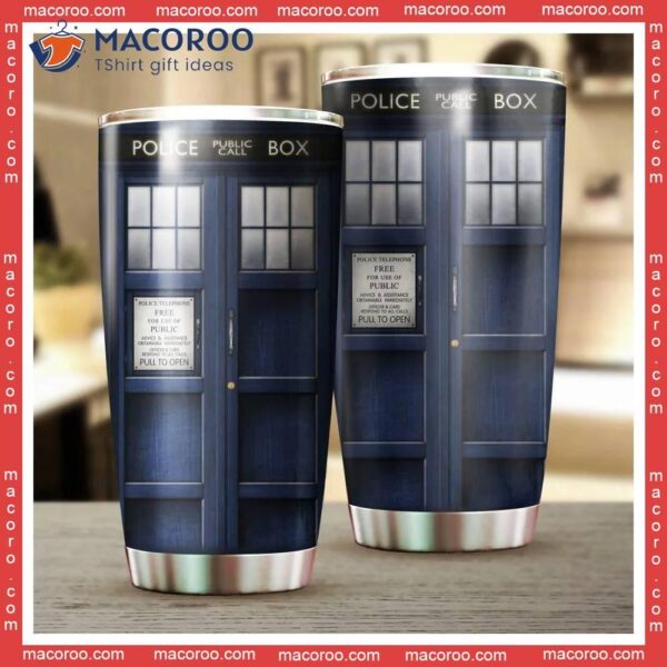 Police Box Stainless Steel Tumbler