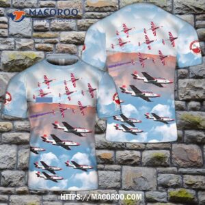 Polish Air Forces Team Iskry Bialo-czerwone (“white-and-red Sparks”) Aerobatic Flight Demonstration 3D T-Shirt