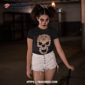 pomeranian dog skull tee halloween costume lovers shirt skeleton masks tshirt 3