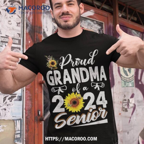 Proud Grandma Of A Class 2024 Senior Funny Graduation 24 Shirt, Father’s Day Gifts Amazon