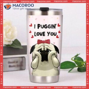 pug dog stainless steel tumbler 0 1