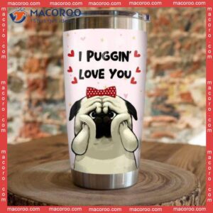 pug dog stainless steel tumbler 1 1