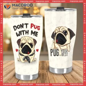 pug dog stainless steel tumbler 3