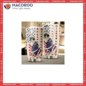 Pug Dog Wrapped In Glory Stainless Steel Tumbler