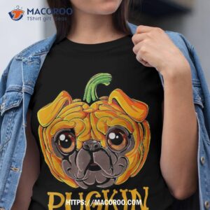 Pugkin Pug Pumpkin Halloween Thanksgiving Dog Shirt