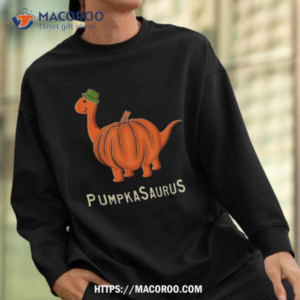 Pumpkasaurus Pumpkin Dinosaur T Shirt Halloween Thanksgiving