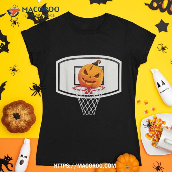 Pumpkin Basketball Lazy Halloween Costume Funny Sport Lover Shirt