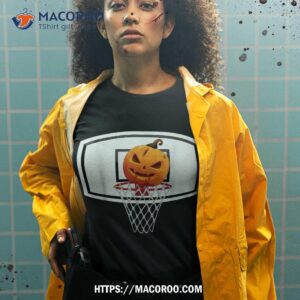 pumpkin basketball lazy halloween costume funny sport lover shirt tshirt 2