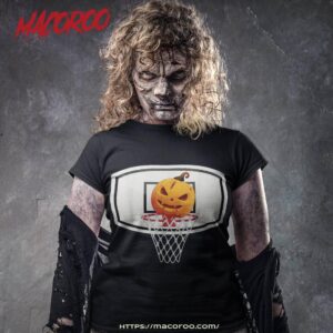 pumpkin basketball lazy halloween costume funny sport lover shirt tshirt