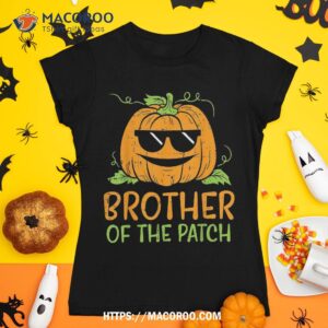Pumpkin Brother Of The Patch Halloween Family Bro Boys Kids Shirt