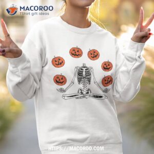 pumpkin halloween skeleton autumn fall shirt classy halloween gifts sweatshirt 2
