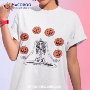 pumpkin halloween skeleton autumn fall shirt classy halloween gifts tshirt 1