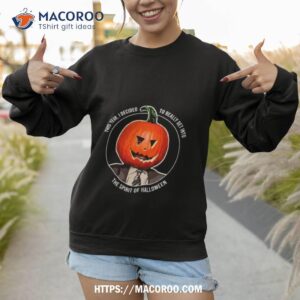 pumpkin head dwight schrute graphic halloween shirt sweatshirt 1