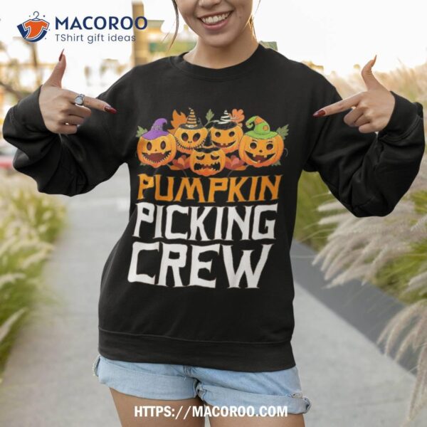 Pumpkin Picking Crew Halloween Family Matching Shirt