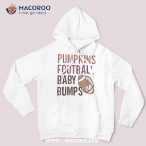 pumpkins football baby bumps pregnancy announcet shirt halloween birthday gifts hoodie