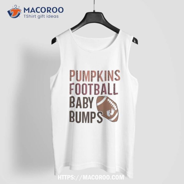 Pumpkins Football Baby Bumps Pregnancy Announcet Shirt, Halloween Birthday Gifts