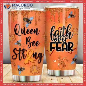 Queen Bee Strong Leukemia Awareness Stainless Steel Tumbler