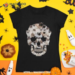 Ragdoll Cat Graphic Halloween Skull Costumes Shirt, Halloween Skull