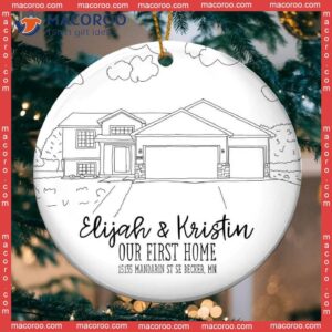 Real Estate Agent Gift,our First Home Christmas Ornament, Couple Gifts 2023, Personalized New Custom House Ornament