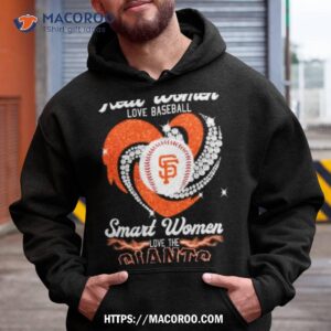 Real Women Love Baseball Smart Women Love The San Francisco Giants Diamond Heart 2023 Shirt