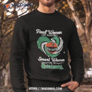 real women love basketball smart women love the hurricanes 2023 shirt sweatshirt