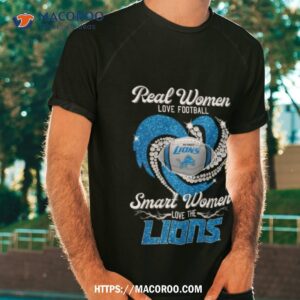 Real Women Love Football Smart Women Love Detroit Lions Heart Diamond 2023 Shirt