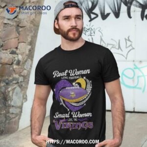 Real Women Love Football Smart Women Love Minnesota Vikings Heart Diamond 2023 Shirt