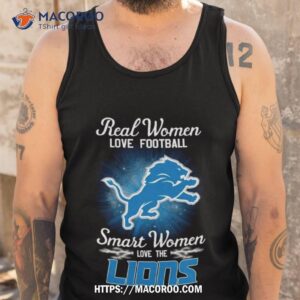 real women love football smart women love the detroit lions 2023 shirt tank top