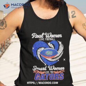 real women love football smart women love the florida gators heart diamond logo shirt tank top 3