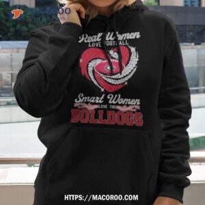 Real Women Love Football Smart Women Love The Georgia Bulldogs Heart Diamond Logo Shirt