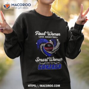 real women love football smart women love the gonzaga diamond heart 2023 shirt sweatshirt 2