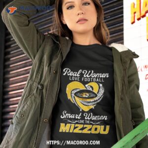 Real Women Love Football Smart Women Love The Mizzou Tigers Diamond Heart 2023 Shirt