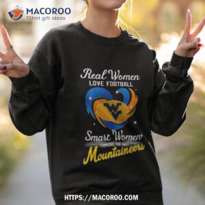 real women love football smart women love the mountaineers diamond heart shirt sweatshirt 2
