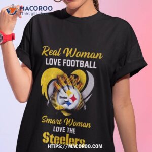 Real Women Love Football Smart Women Love The Steelers Diamond Heart 2023 Shirt